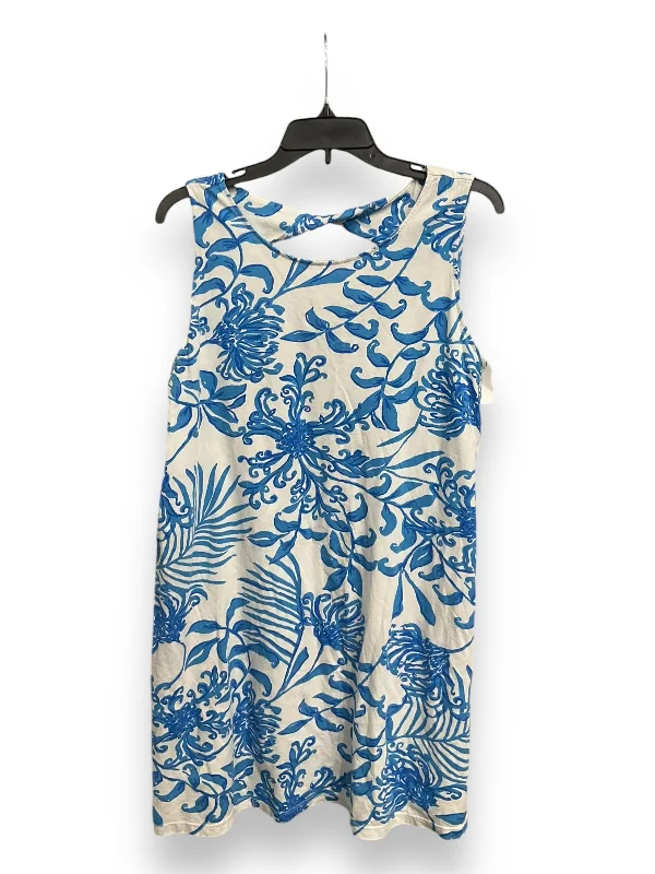 Dress Casual Midi By Lilly Pulitzer In Blue & White, Size: M Elegant Satin Skirt