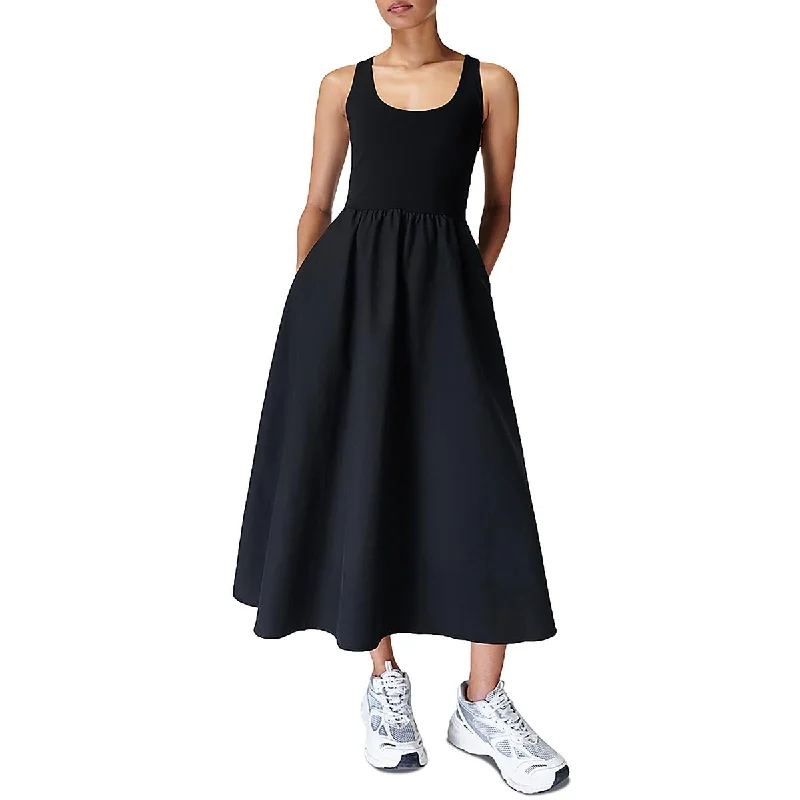 Womens Midi Racer Back Athletic Dress Warm Midi Skirt